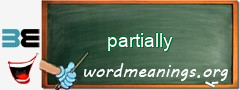 WordMeaning blackboard for partially